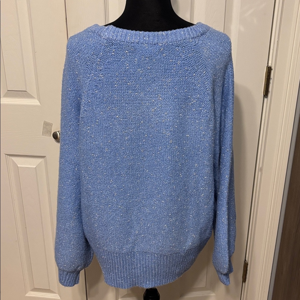 LC Lauren Conrad Plus Metallic Crewneck Sweater - Picture 6 of 9